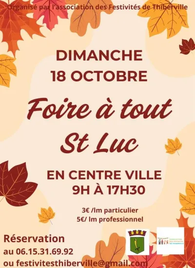 Affiche Foire à tout de la Saint-Luc à Thiberville