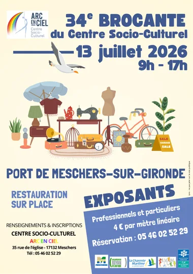 Affiche Brocante Meschers-sur-Gironde lundi 13 juillet 2026 (17132)