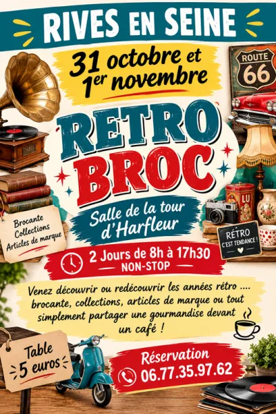 Affiche Rétro Broc à Rives-en-Seine