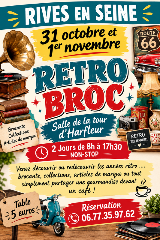 Affiche Rétro Broc à Rives-en-Seine