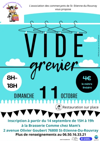 Affiche Vide-grenier des commerçants à Saint-Étienne-du-Rouvray