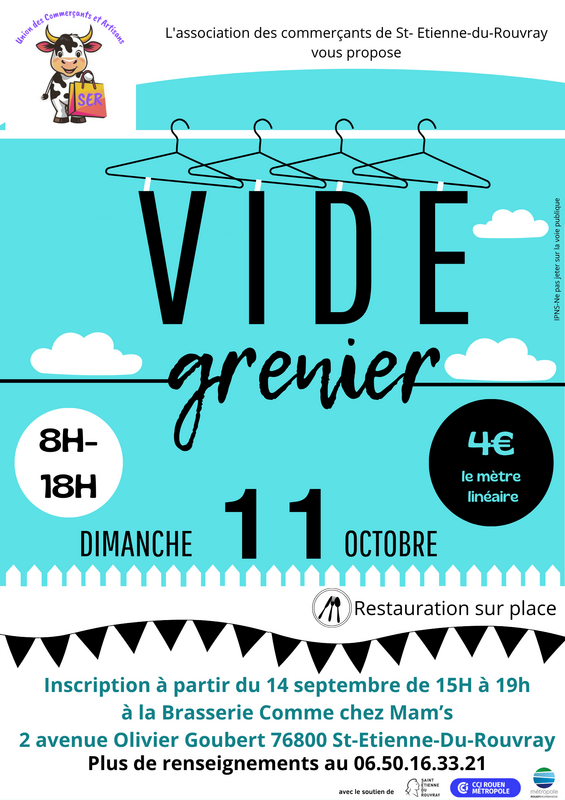 Affiche Vide-grenier des commerçants à Saint-Étienne-du-Rouvray