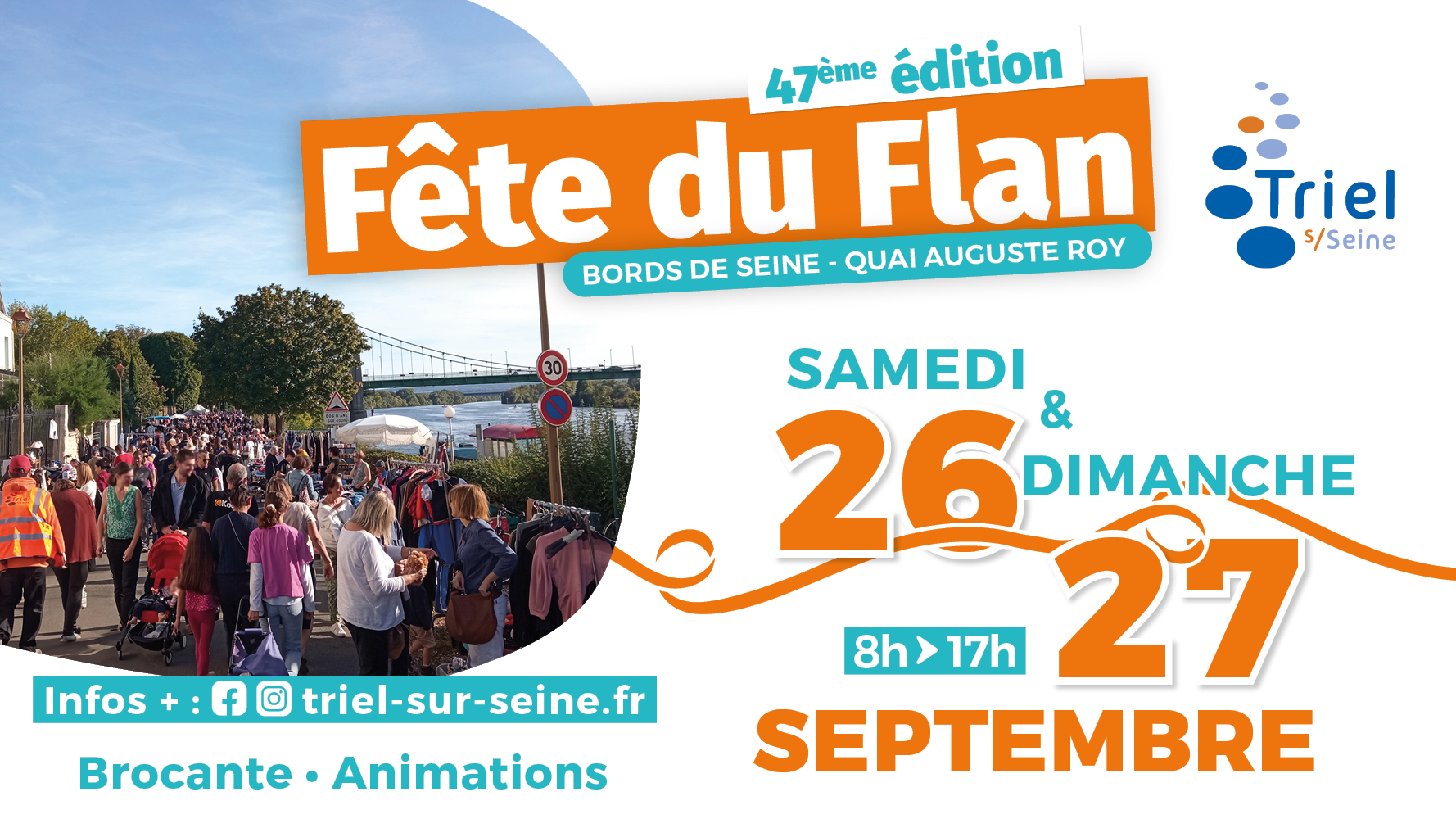 Affiche Brocante Triel-sur-Seine samedi 26 et dimanche 27 septembre 2026 (78510)