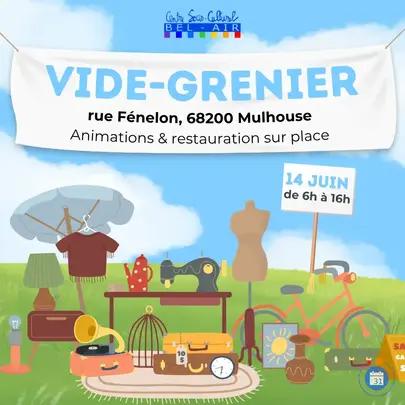 Affiche Vide-grenier Mulhouse dimanche 14 juin 2026 (68200)