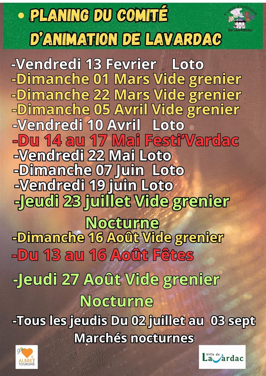 Affiche Vide-grenier nocturne Lavardac jeudi 23 juillet 2026 (47230)