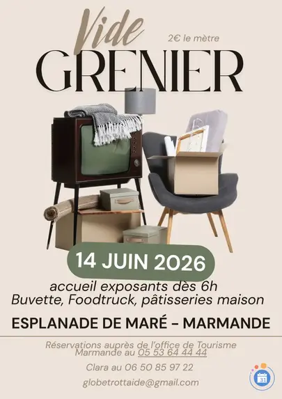 Affiche Vide-grenier Marmande dimanche 14 juin 2026 (47200)