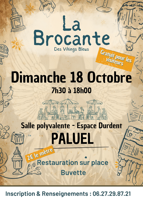 Affiche Brocante des Vikings Bleus à Paluel