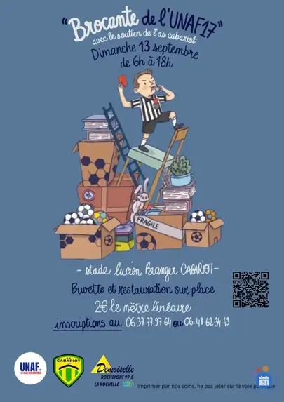 Affiche Brocante UNAF17 Cabariot dimanche 13 septembre 2026 (17430)