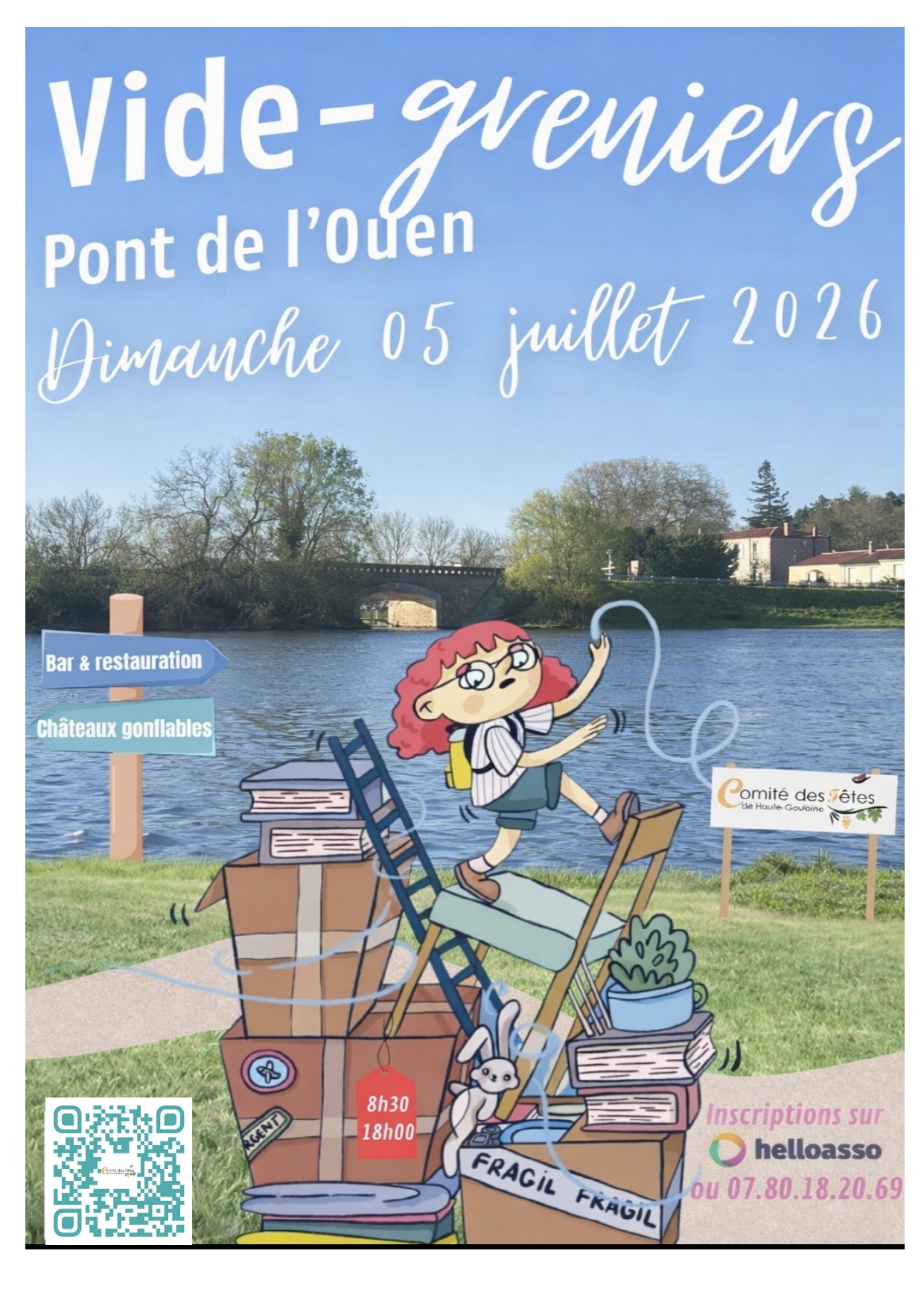 Affiche Vide-greniers Pont de l'Ouen Haute-Goulaine dimanche 5 juillet 2026 (44115)
