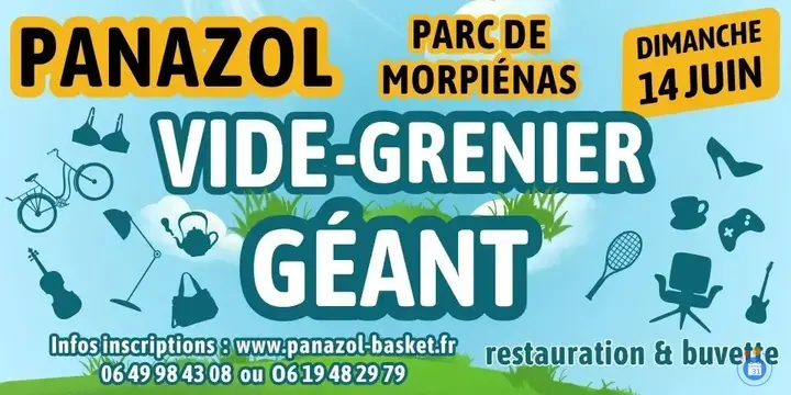Affiche Vide-grenier géant Panazol dimanche 14 juin 2026 (87350)