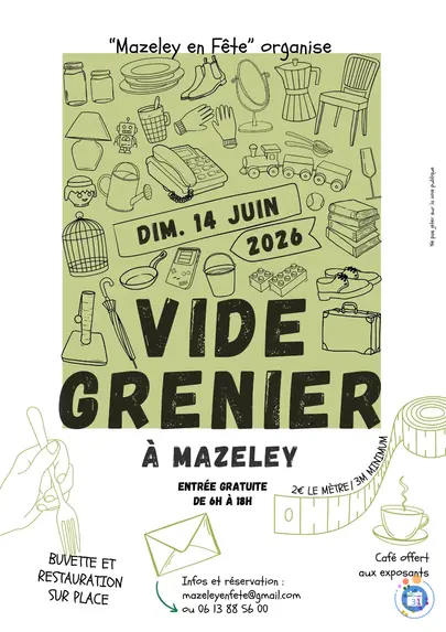 Affiche Vide-grenier Mazeley dimanche 14 juin 2026 (88150)