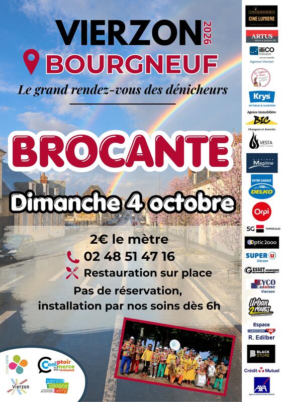 Affiche Brocante de Bourgneuf à Vierzon