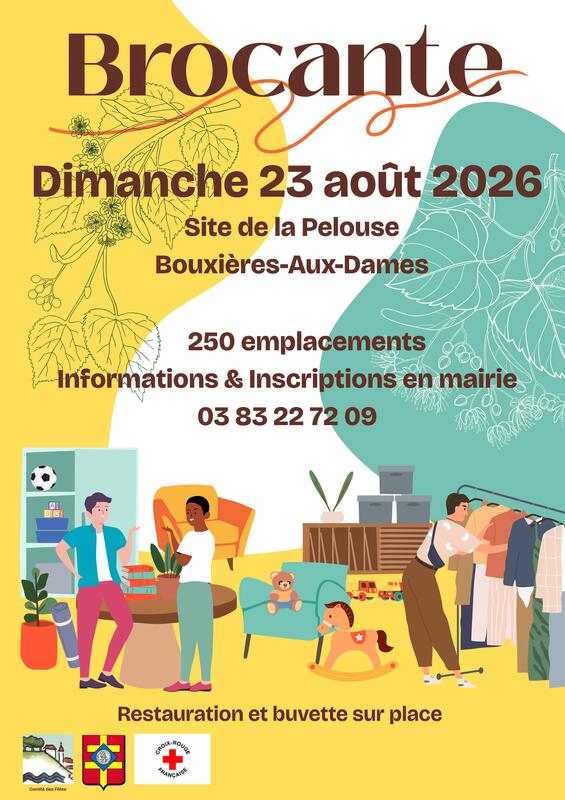 Affiche Brocante Bouxières-aux-Dames dimanche 23 août 2026 (54)