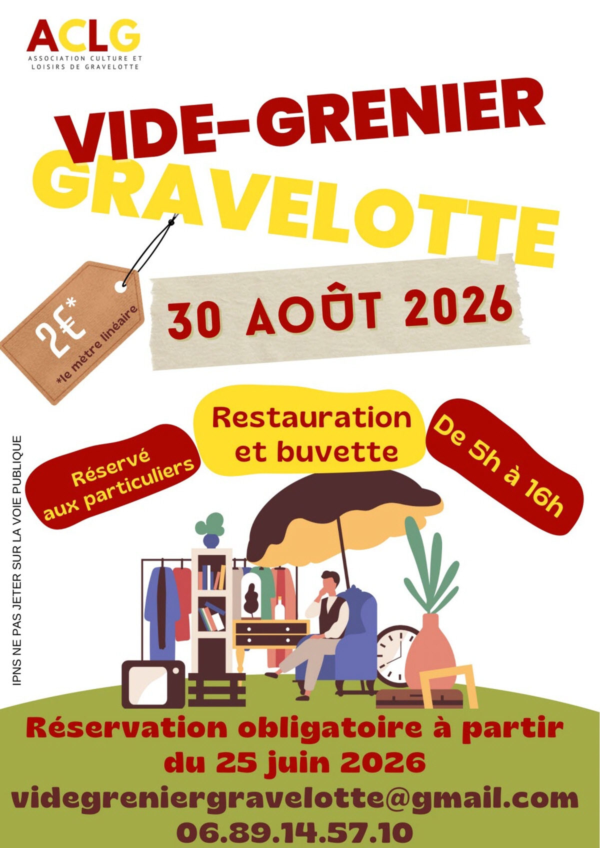 Affiche Vide-grenier Gravelotte dimanche 30 août 2026 (57)
