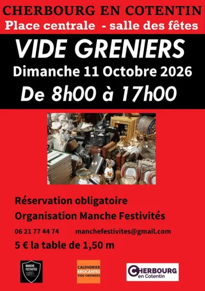 Affiche Vide-greniers de Manche Festivités à Cherbourg-en-Cotentin