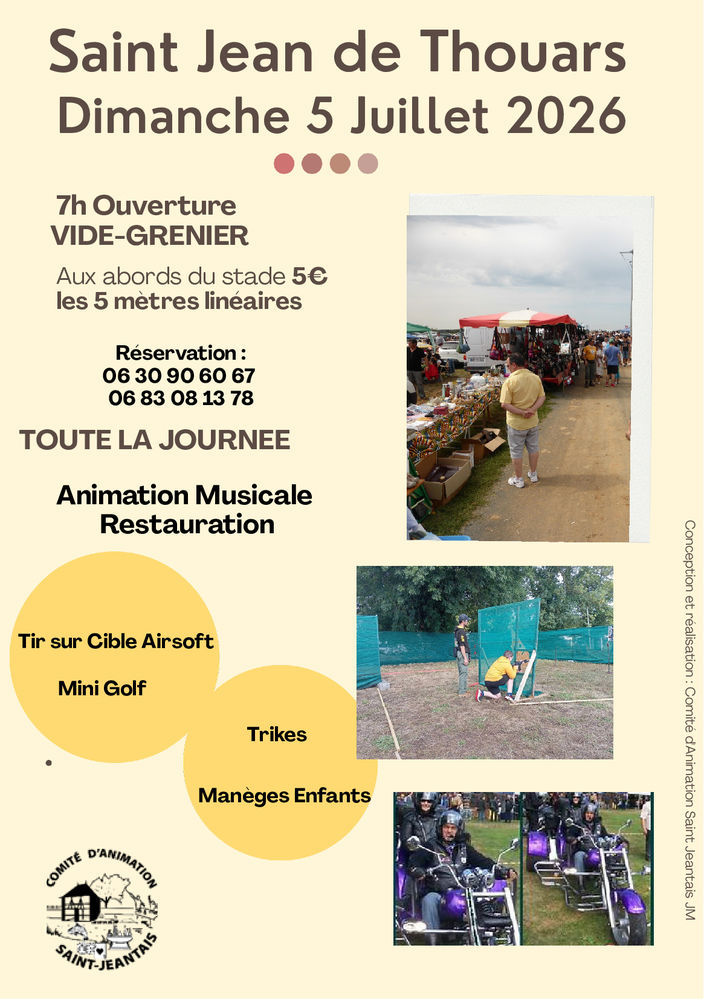 Affiche Vide-grenier Saint-Jean-de-Thouars dimanche 5 juillet 2026 (79100)