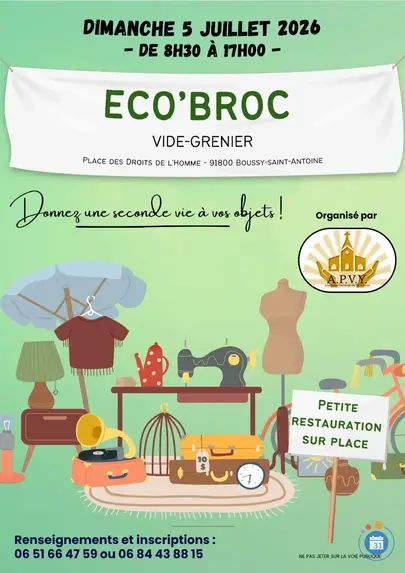 Affiche Vide-grenier Boussy-Saint-Antoine dimanche 5 juillet 2026 (91800)