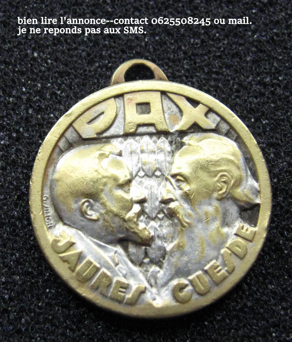 medaille commémorative Jaures Guesde. - Collection - Wattrelos (59150)