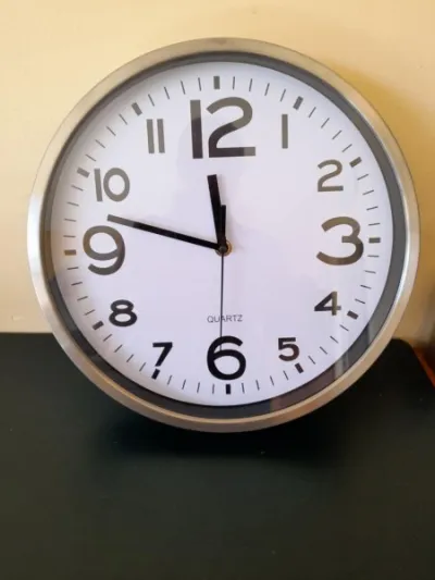 Horloge murale ronde - extérieur acier inoxydable - photo 3