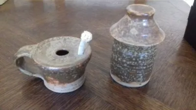 Lot 2 objets en terre cuite - - Décoration - Saint-Satur (18300)
