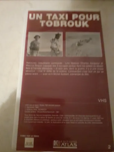 Cassette vhs " un taxi pour tobrook " - photo 2