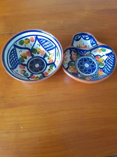 Ensemble bol et plat à olives,poteries portuguaise - photo 2