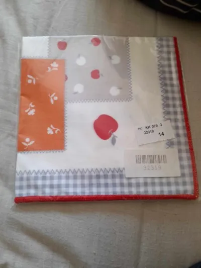 2 serviettes de table pomme - déco florale - photo 2