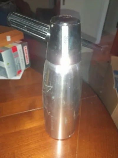 Ancien syphon en inox - photo 3