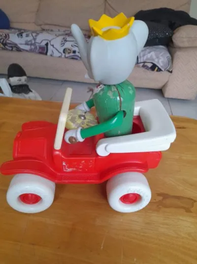 Ancien jouet à tirer babar educalux - photo 4