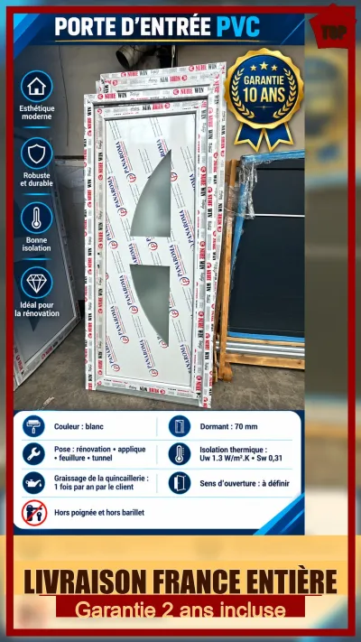 Porte d’entrée PVC pour dépendance - Bricolage