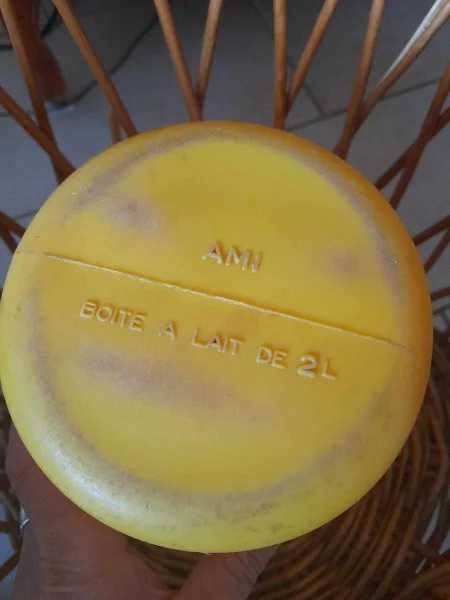 Ancien pot à lait ami en plastique- 2 litres compo - Collection - Saint-Satur (18300)
