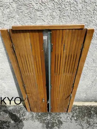 Volets pliants bois - persienne 4 vantaux - Bricolage