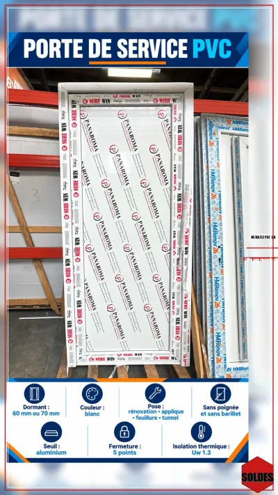 Porte de service PVC fermeture 5 points - Bricolage - Mont-de-Marsan (40000)