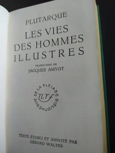 Plutarque,la vie des hommes illustres,t1, pleiade - photo 4