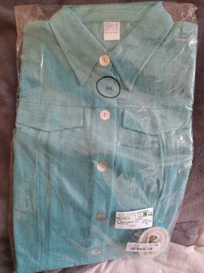 Robe turquoise femme à boutons avec ceinture - photo 2