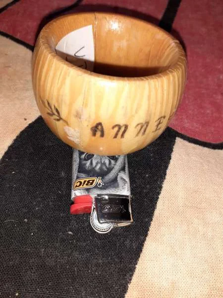 Rond de serviette en bois rond gravé " anne " - Collection - Saint-Satur (18300)