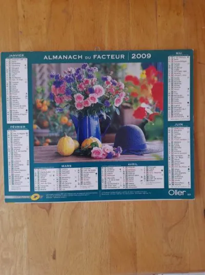 Almanach du facteur 2009 - la poste - Collection - Saint-Satur (18300)