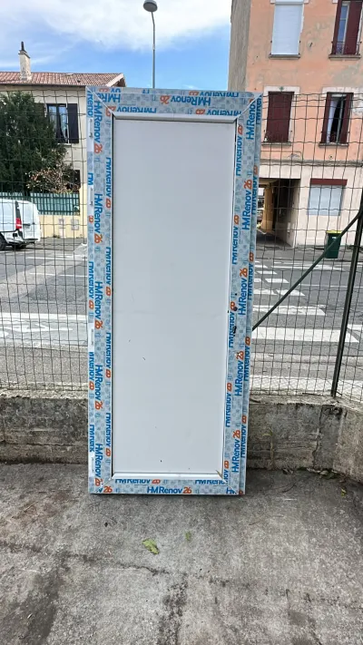 Porte de service pvc blanc Haut 1950/ Larg 800 - Bricolage