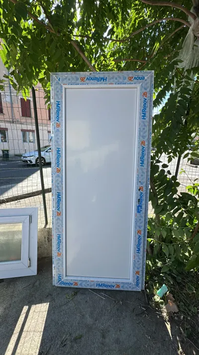 Porte de service pvc blanc Haut 2000/ Larg 900 - Bricolage