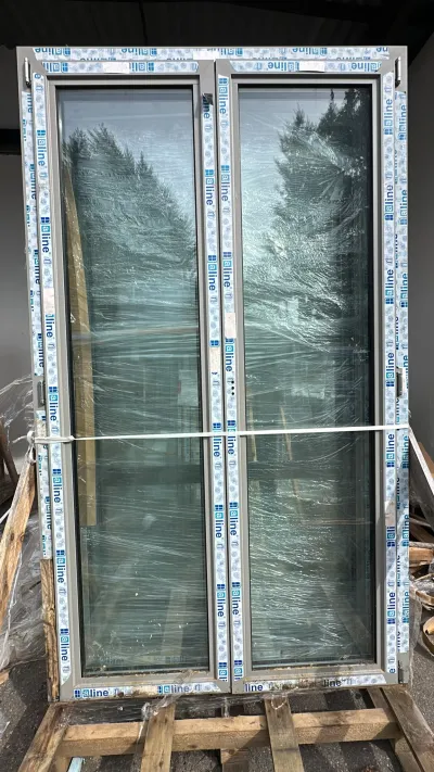 Porte fenêtre deux vantaux en alu Haut 2470 / Larg - Bricolage