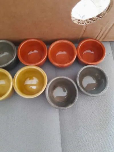 Lot 12 petits moules à escargots en grès - vintage - Collection - Saint-Satur (18300)