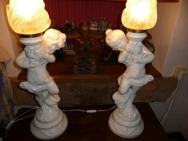 Paire de lampes cherubins - Collection - Bagnols (69620)