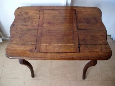 Petite table bureau louis xv en chêne xviiième - photo 3