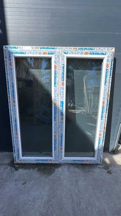 Fenêtre pvc blanc deux vantaux Haut 1450/ Larg 120 - Bricolage