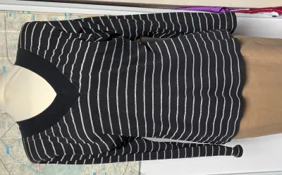 Pull noir rayé taille 44 - Vêtements Femme