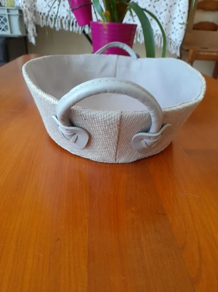 Panier oval en tissus avec poignée - Décoration - Saint-Satur (18300)