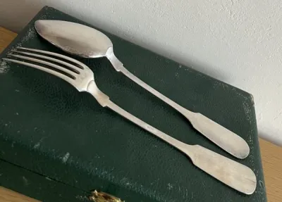 Couverts a ragoût métal maillechort argenté - photo 3