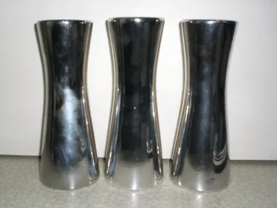 Grand vase ou 3 vases gris-argent - photo 3