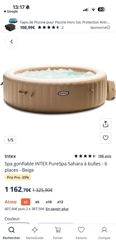 Spa intex 6 personnes neuf - Piscine & Spa - Besançon (25000)