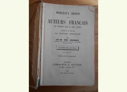 Auteurs français morceaux - Livres - Sathonay-Village (69580)